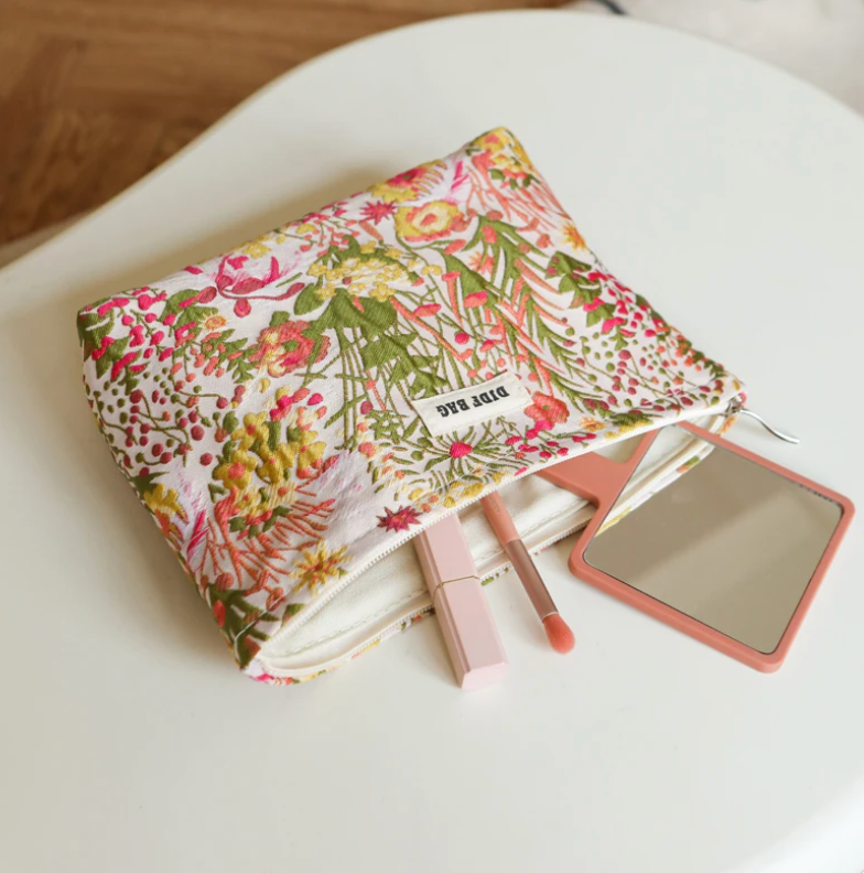 DJDF Embroidered Makeup Bag