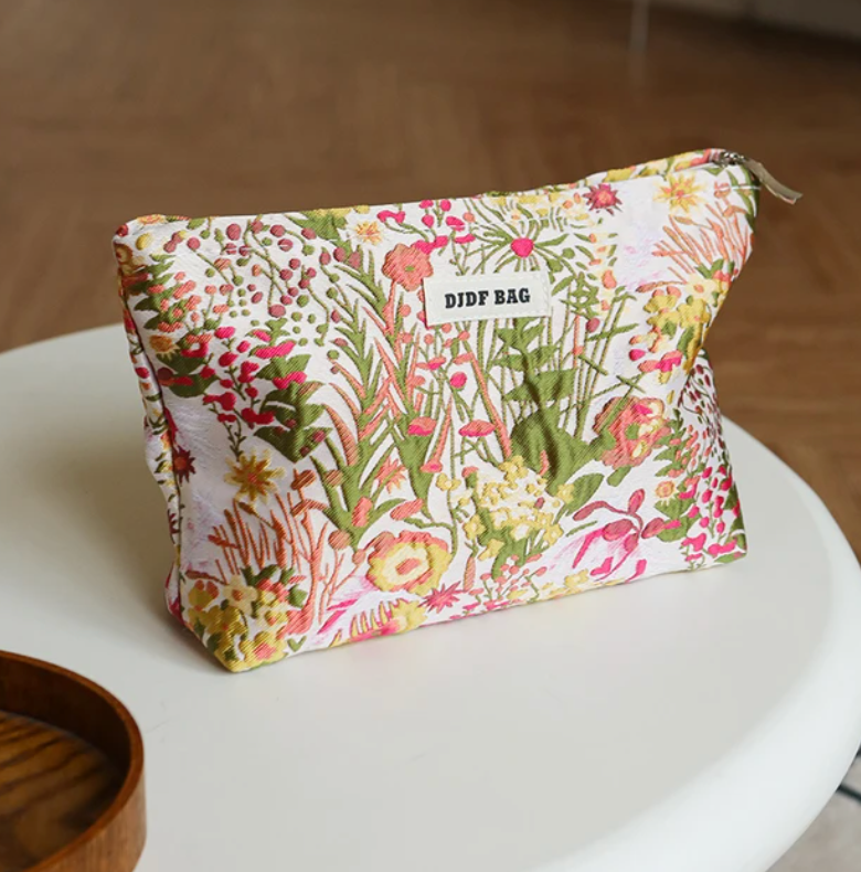 DJDF Embroidered Makeup Bag