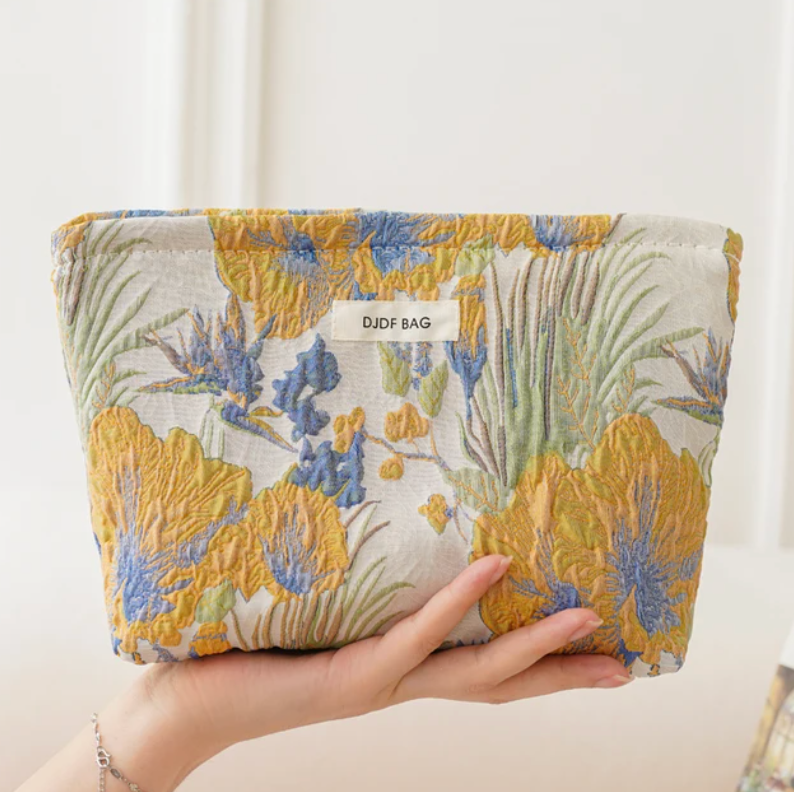 DJDF Embroidered Makeup Bag