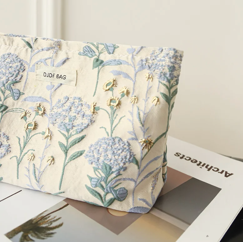 DJDF Embroidered Makeup Bag