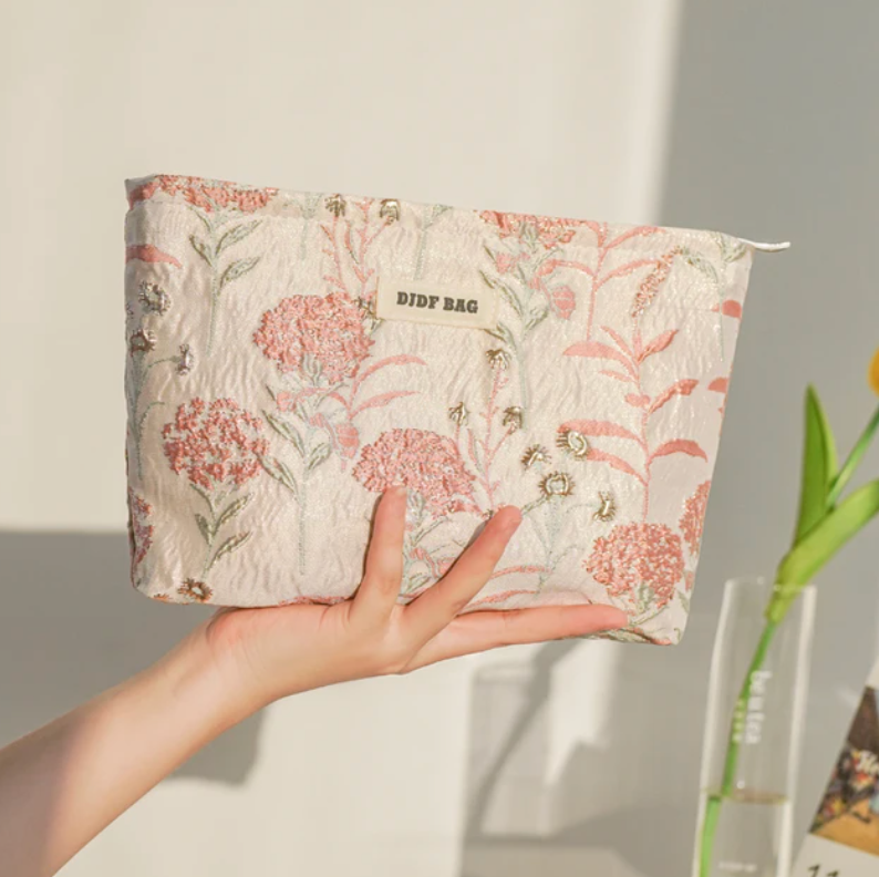 DJDF Embroidered Makeup Bag
