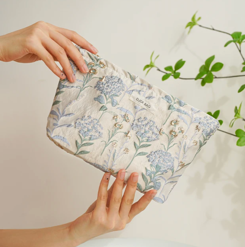 DJDF Embroidered Makeup Bag