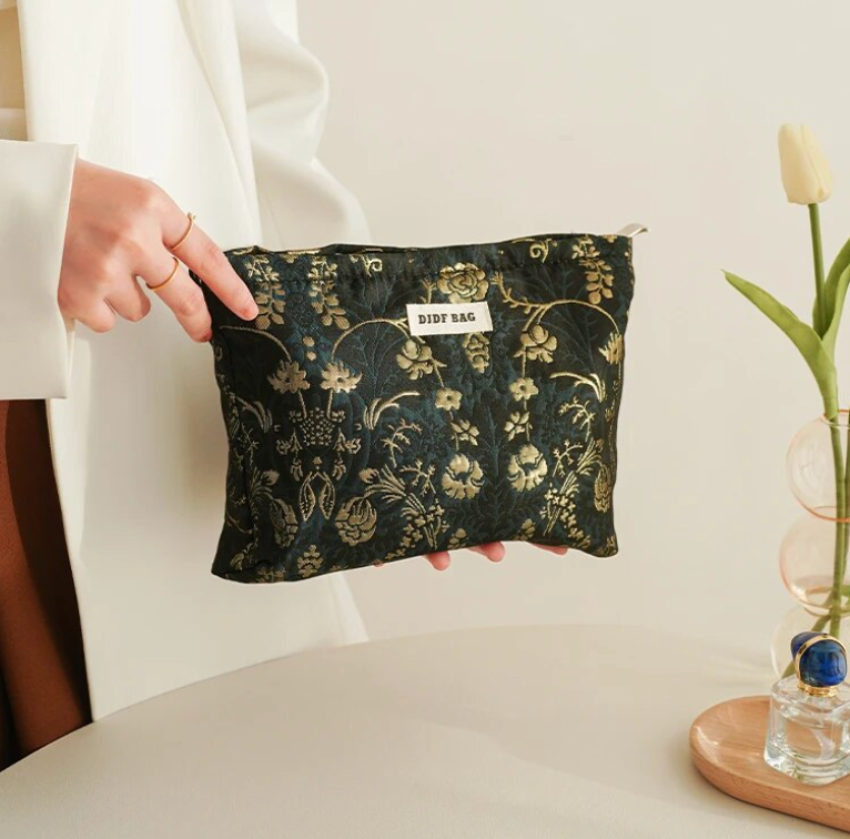 DJDF Embroidered Makeup Bag