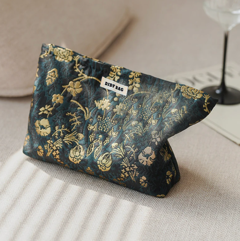 DJDF Embroidered Makeup Bag