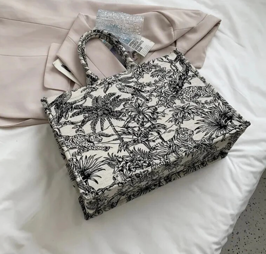 Dior Inspired Jungle Tote Bag